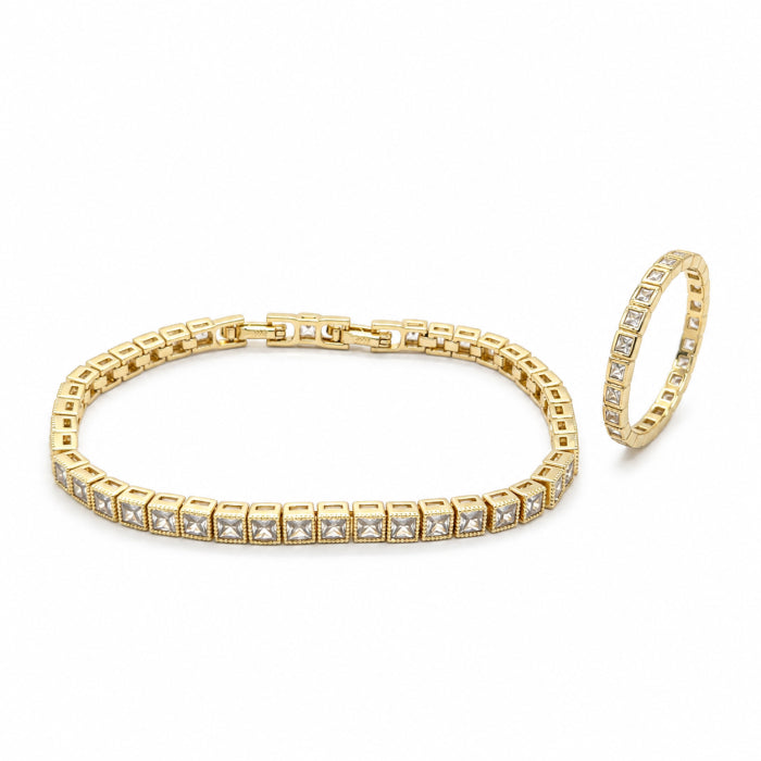 Set Bratara-Inel Tennis Gold 14K
