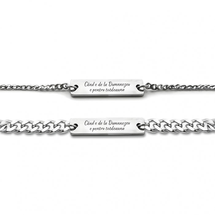 Set Bratari Cupluri Text Personalizat