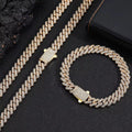 Set Brooks Cuban Gold Full Diamonds 8mm