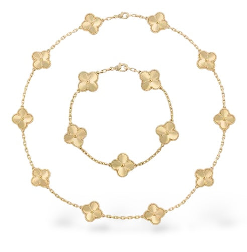 Set Colier-Bratara Dama Full Gold Alhambra