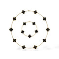Set Colier-Bratara Dama Gold Black Alhambra