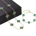 Set Colier-Bratara Dama Green White Alhambra