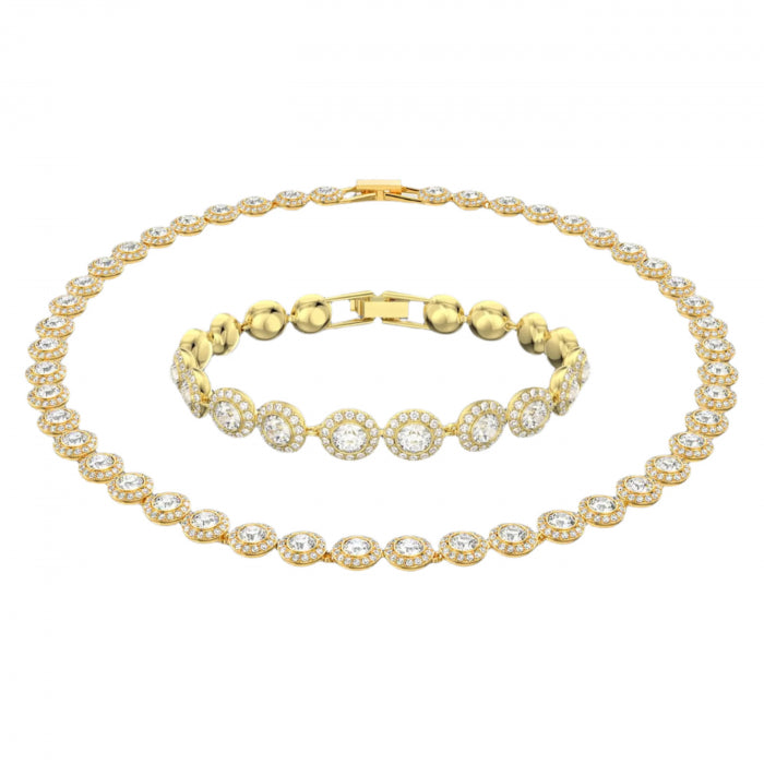 Set Colier-Bratara Gold Angelic 8 MM