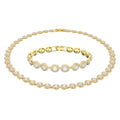 Set Colier-Bratara Gold Angelic 8 MM