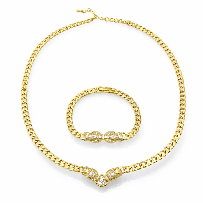 Set Colier-Bratara Gold Gatopardo