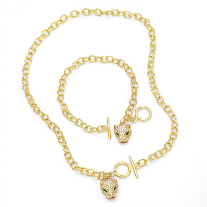 Set Colier-Bratara Gold Gatopardo Gothic Chain