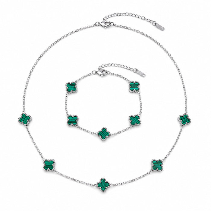 Set Colier-Bratara Green Alhambra Waterproof