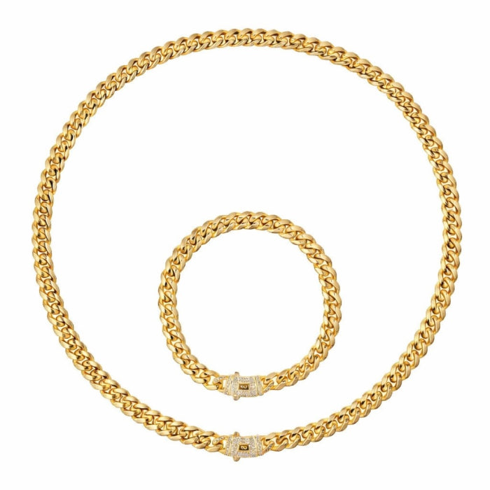 Set Colier-Bratara Monaco Placat 18K / 8 MM