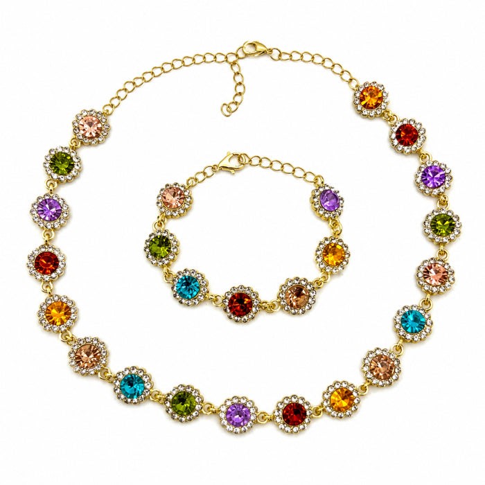 Set Colier-Bratara Rainbow Gold