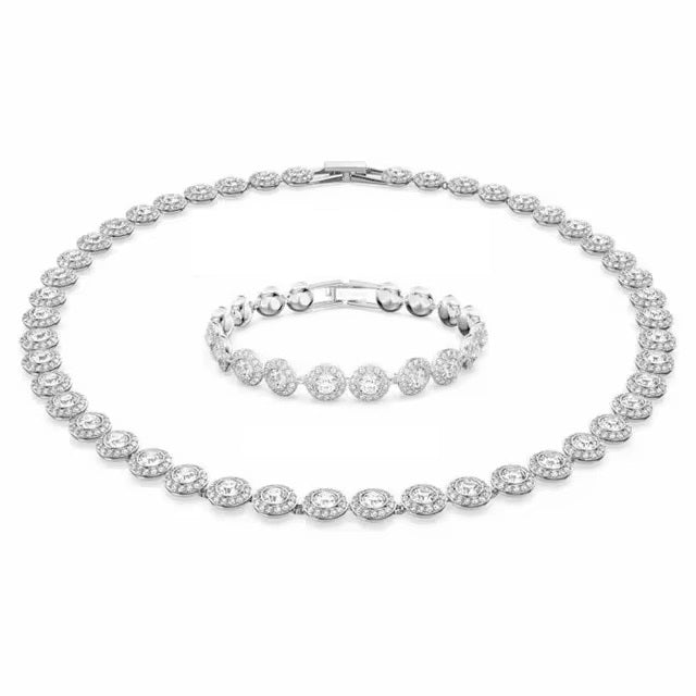 Set Colier-Bratara Silver Angelic 8 MM
