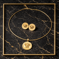 Set Colier-Cercei Dama Gold Medusa