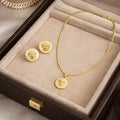 Set Colier-Cercei Dama Gold Medusa Classic
