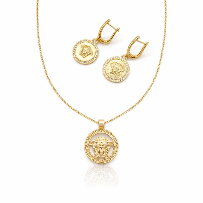 Set Colier-Cercei Gold Medusa