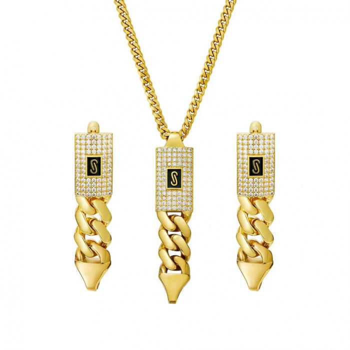 Set Colier-Cercei Monaco Dama Full Gold