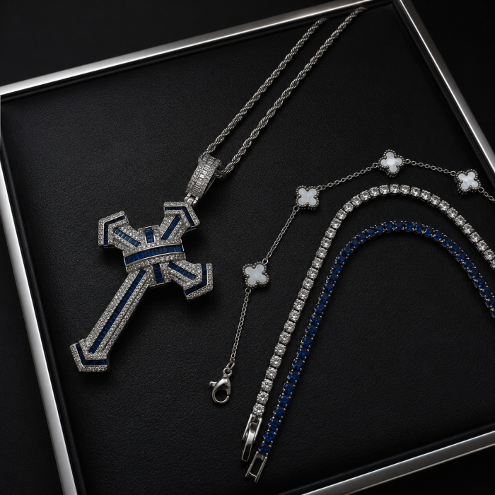 Set Lant-Bratari Blue Tennis Cross Imperium