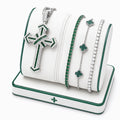 Set Lant-Bratari Blue Tennis Royal Green Diamonds