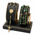 Set Lant-Bratari Rosary Gold-Green Royal