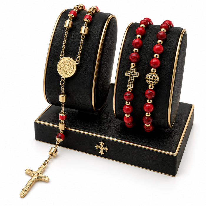 Set Lant-Bratari Rosary Red-Gold Royal