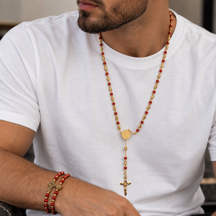 Set Lant-Bratari Rosary Red-Gold Royal