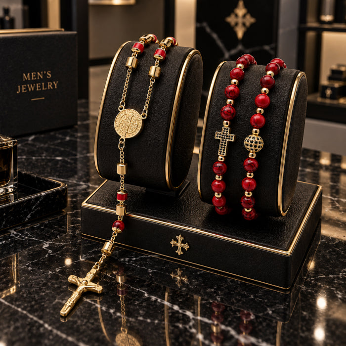 Set Lant-Bratari Rosary Red-Gold Royal