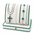 Set Lant-Bratari Slim Tennis Royal Green Diamonds