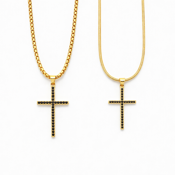 Set Lanturi Cupluri Cruce Tennis Gold