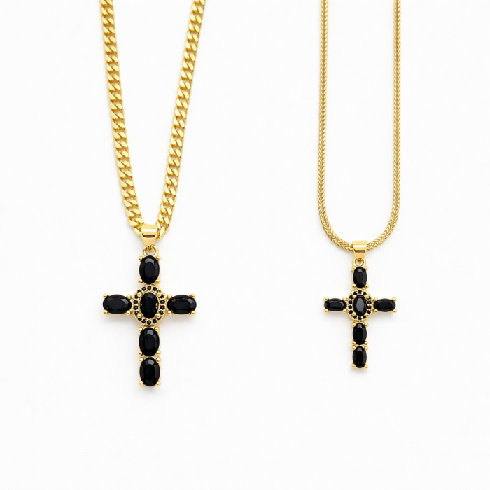 Set Lanturi Cupluri Cruce Tennis Gold