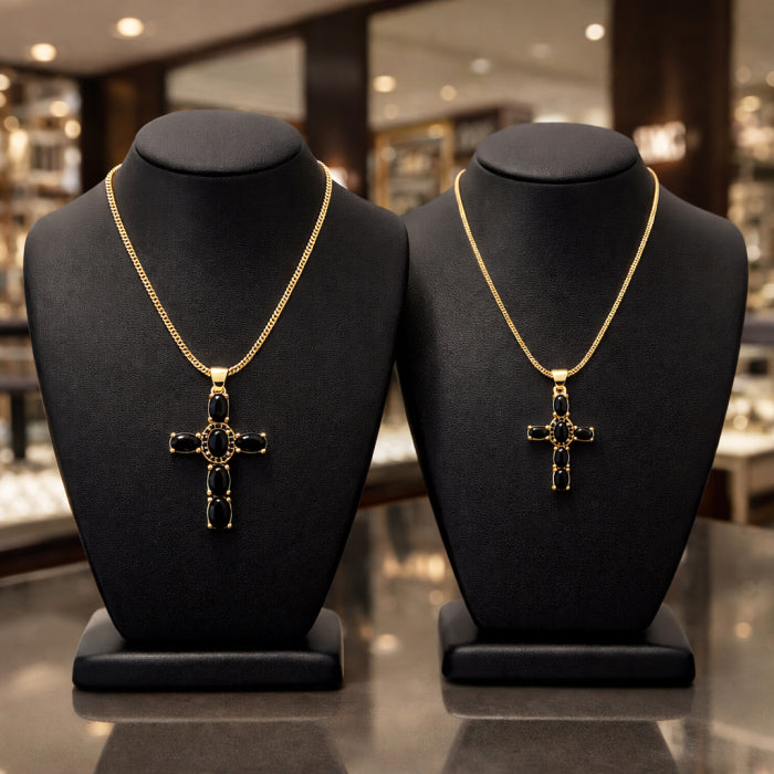Set Lanturi Cupluri Cruce Tennis Gold