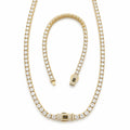 Set Tennis Monaco Diamonds 4 MM Gold Plated 14K